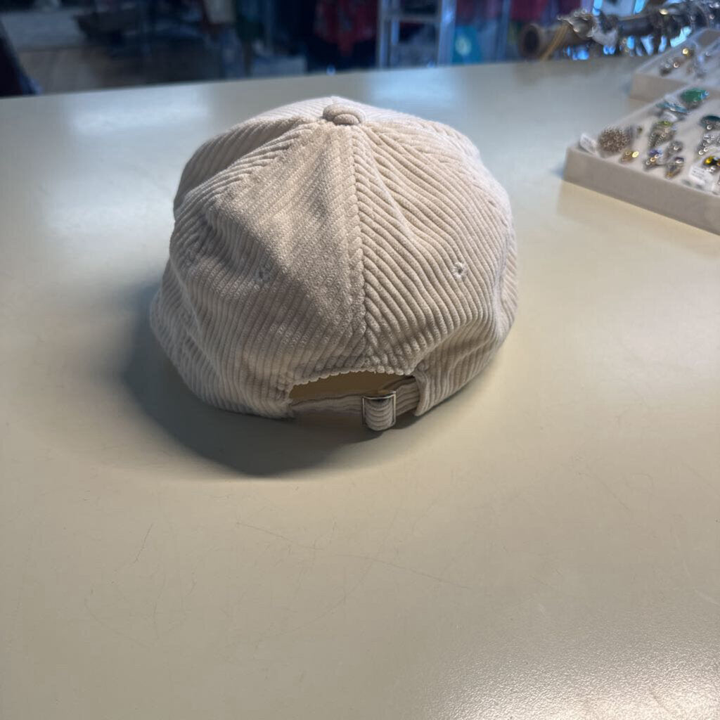 Cream Corduroy Baseball Hat