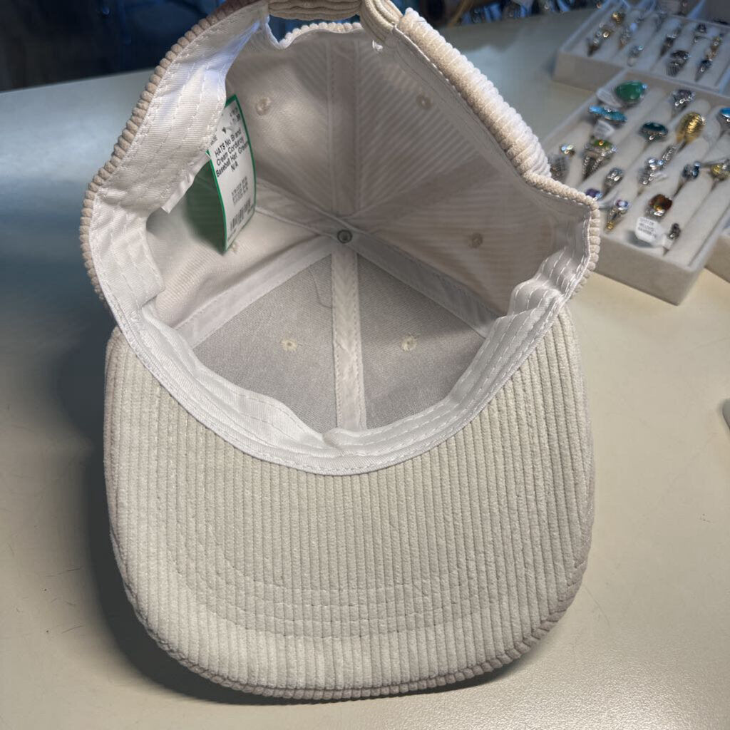 Cream Corduroy Baseball Hat