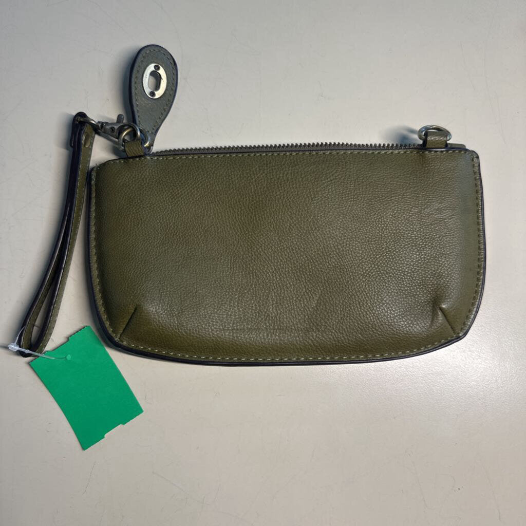 Joy Susan Green Leather Wristlet Wallet
