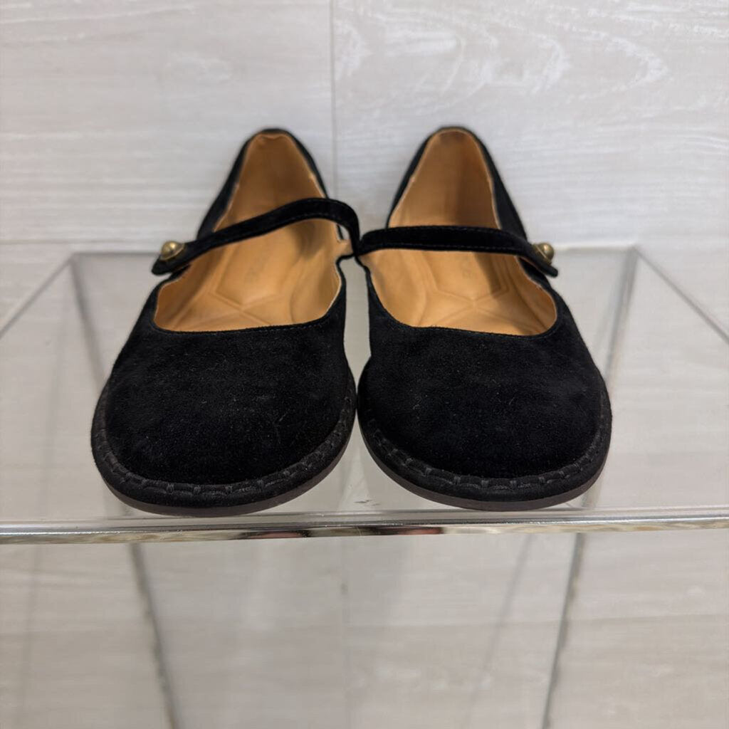 Crown Vintage Black Famela Mary Jane Flats 7.5
