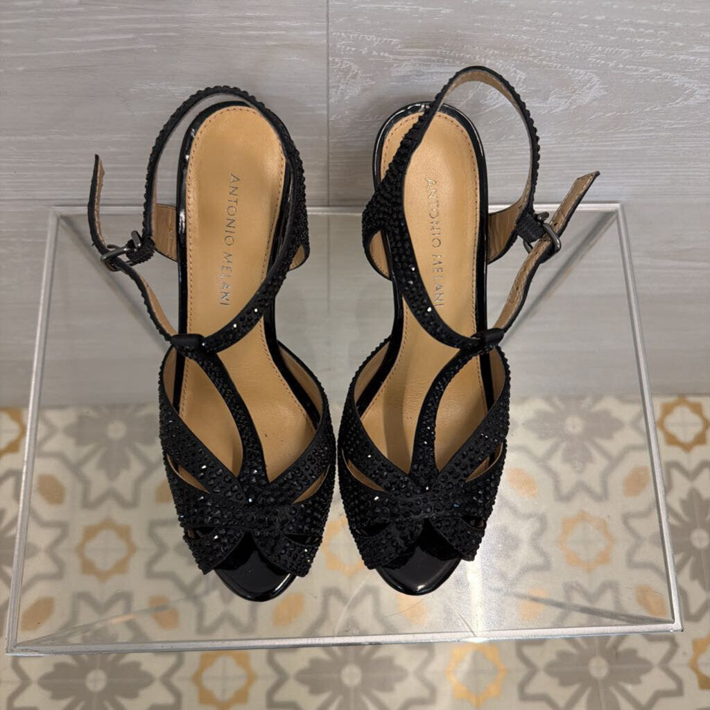 Antonio Melani Black Sessilee Heels 7