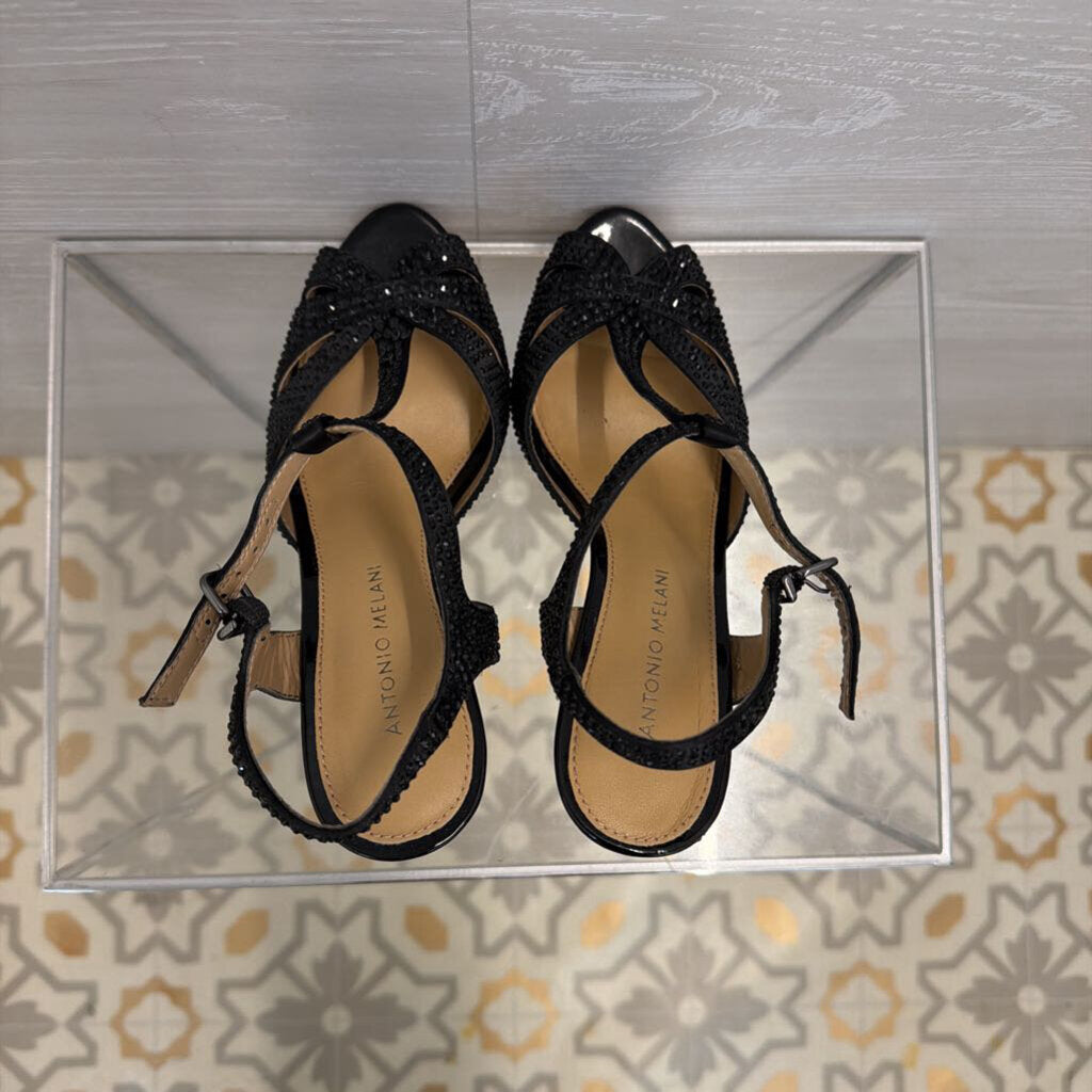 Antonio Melani Black Sessilee Heels 7