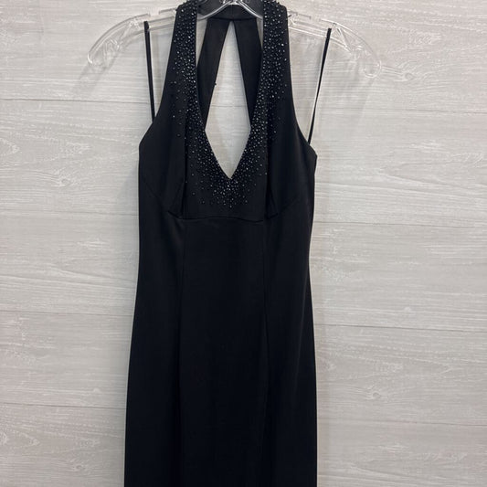 Vintage DJ Nights Black Beaded Detail Long Formal Dress 3/4