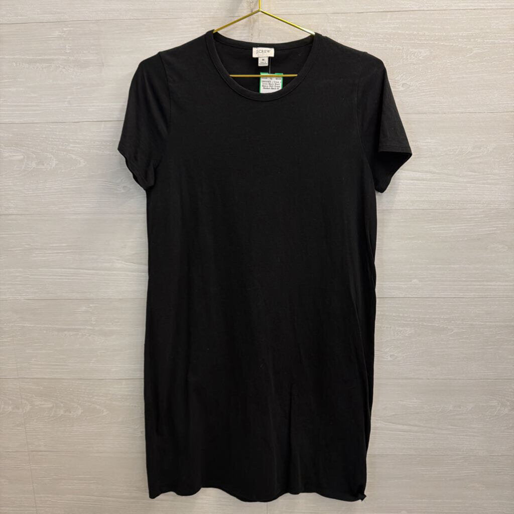 J Crew Black Short Sleeve Shift Dress Medium