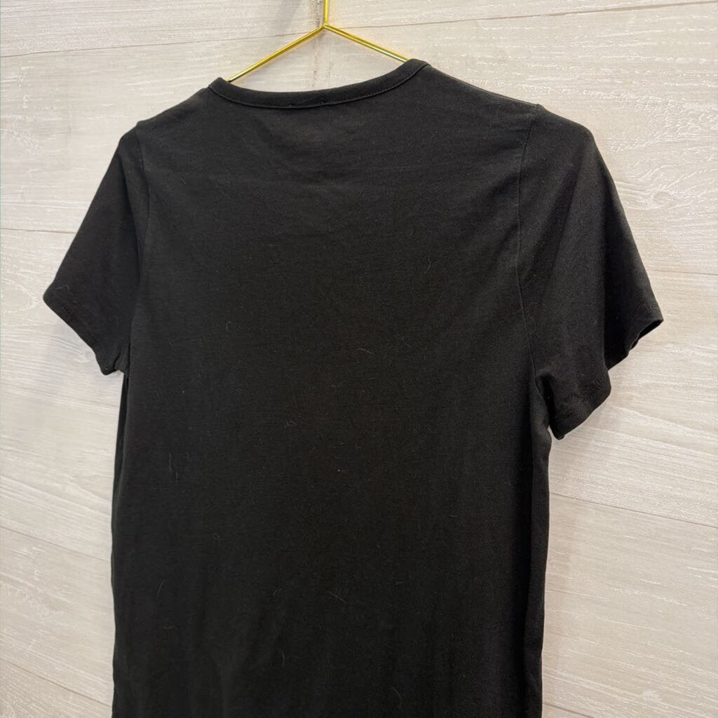 J Crew Black Short Sleeve Shift Dress Medium