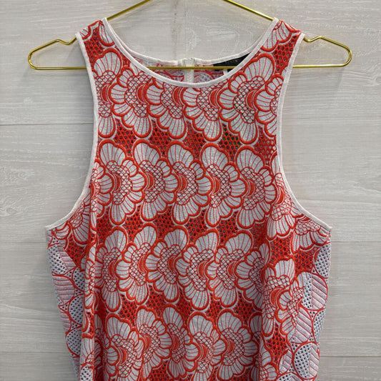 J Crew Blue/ Red Embroidered Print Tank Top 6
