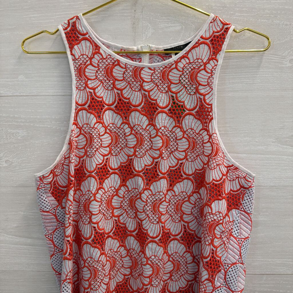 J Crew Blue/ Red Embroidered Print Tank Top 6