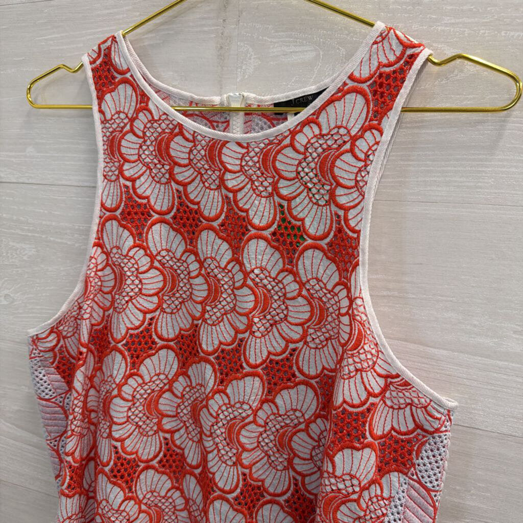 J Crew Blue/ Red Embroidered Print Tank Top 6