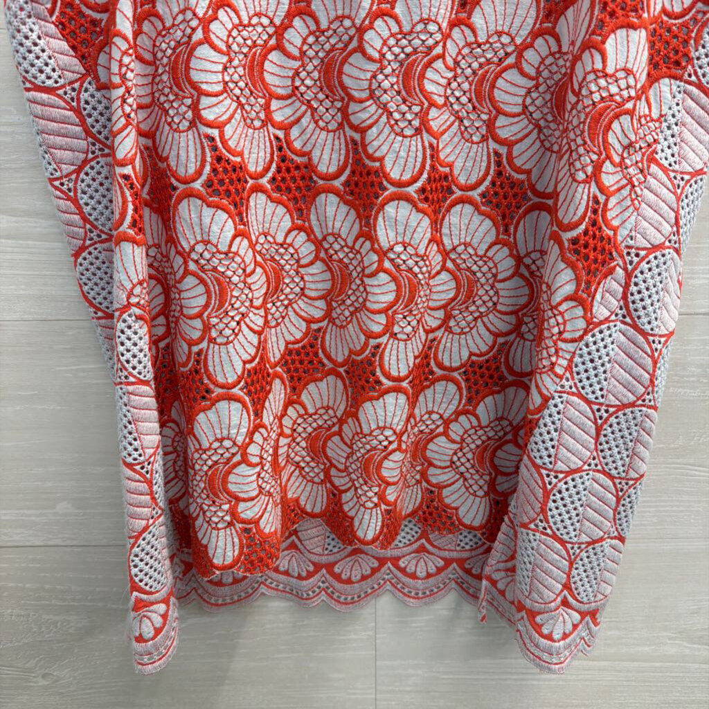 J Crew Blue/ Red Embroidered Print Tank Top 6