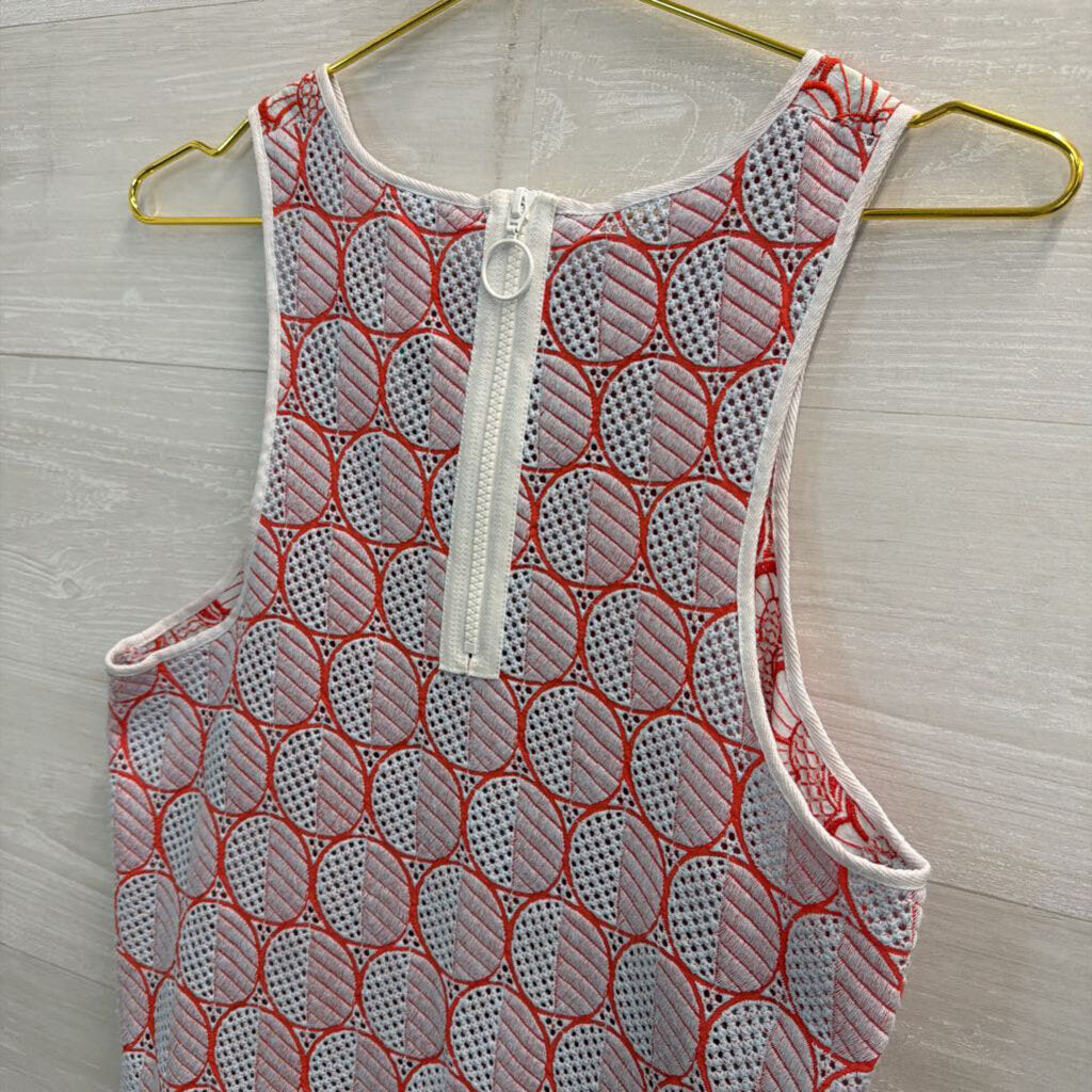 J Crew Blue/ Red Embroidered Print Tank Top 6