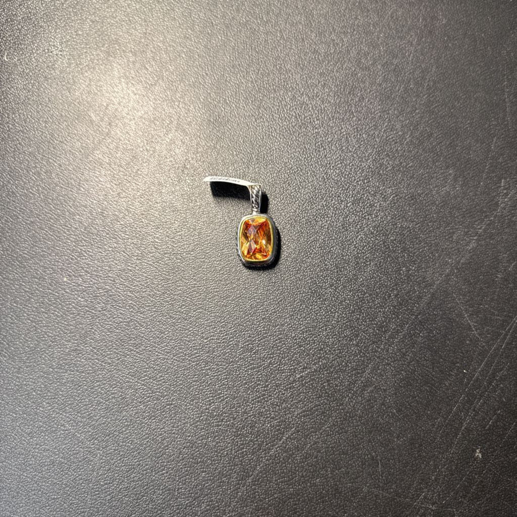 Silver/Citrine Colored Pendant
