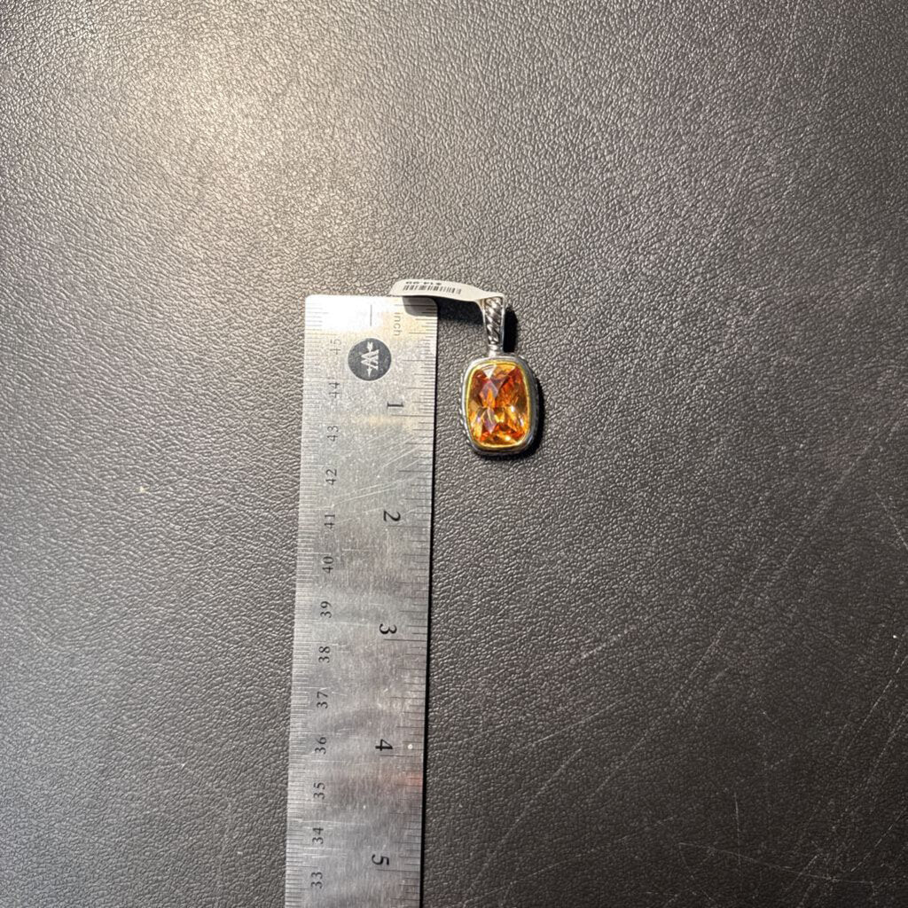 Silver/Citrine Colored Pendant