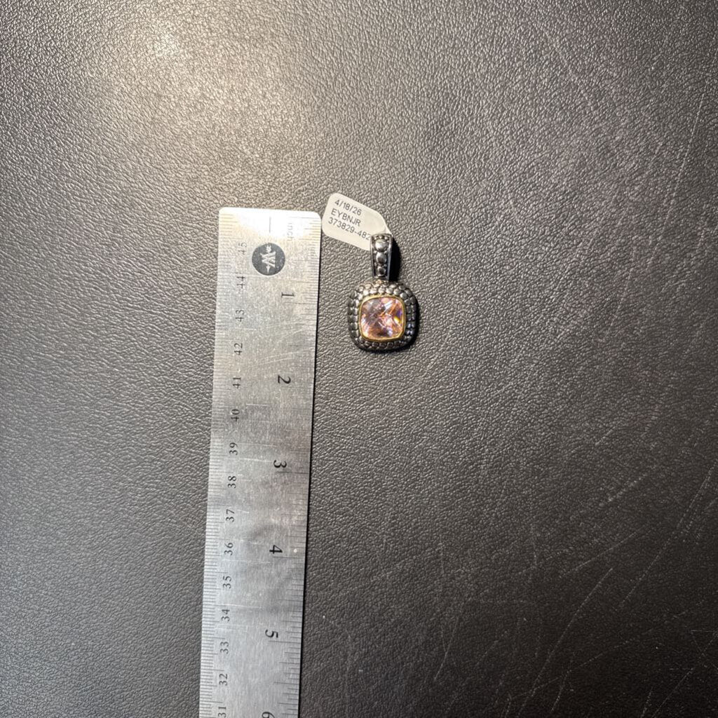 Silver/Pink Colored Pendant