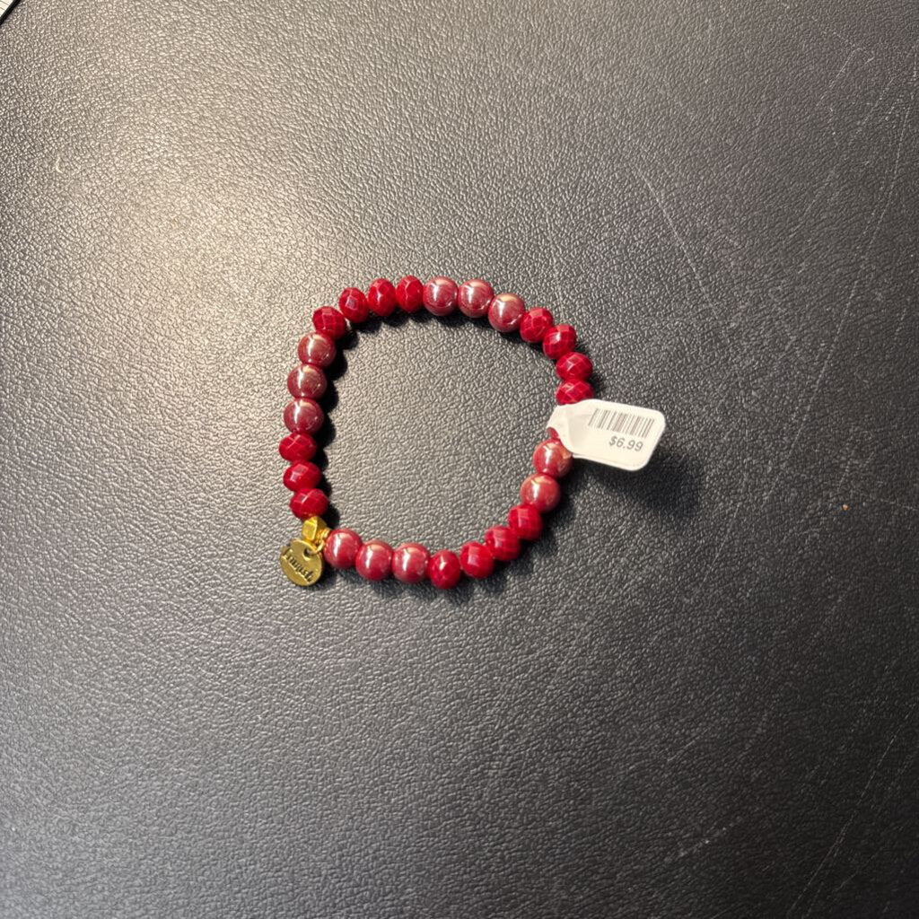 Erimish Red/Pink Beaded Bracelet
