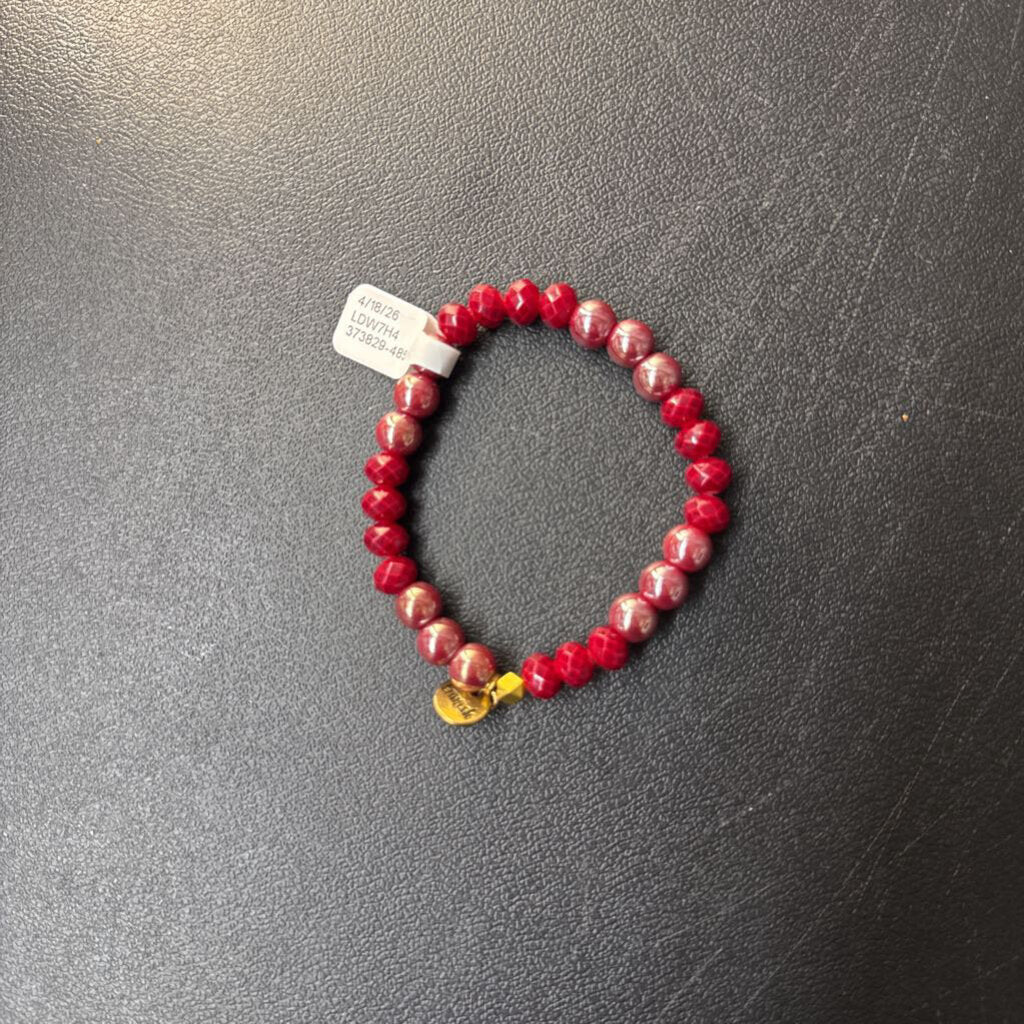 Erimish Red/Pink Beaded Bracelet