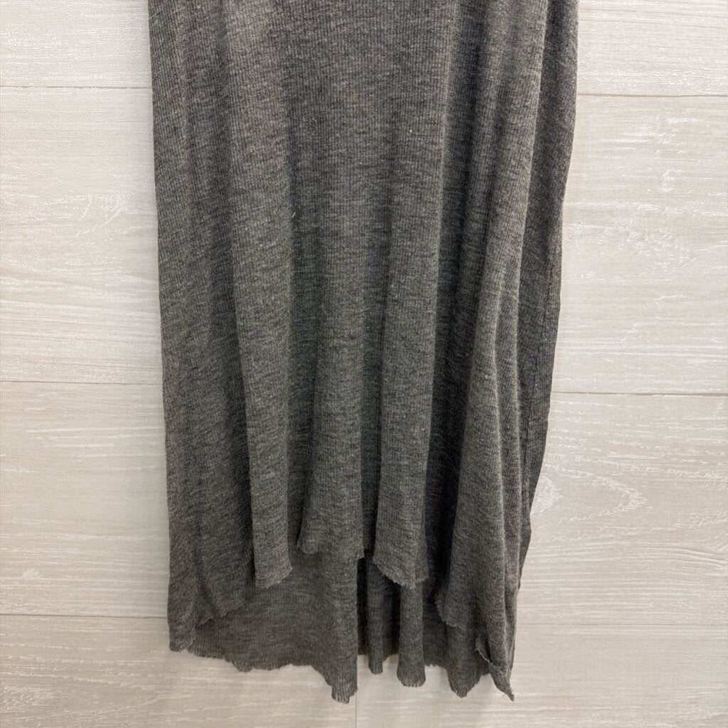 Helmut Grey Ribbed Tank Top Small