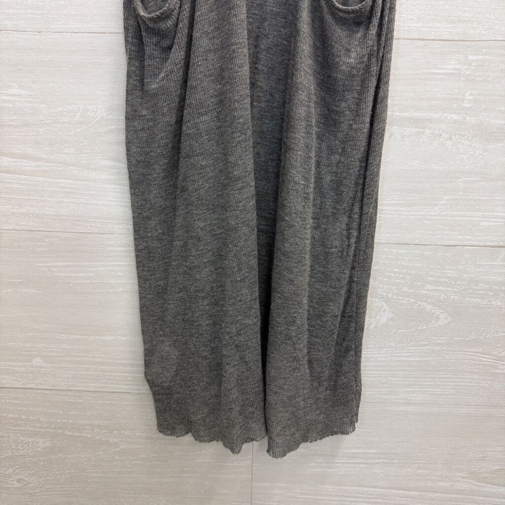 Helmut Grey Ribbed Tank Top Small