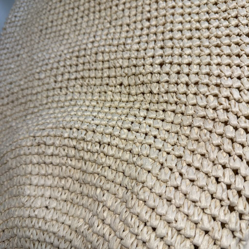 Style and Co Natural Straw Butterfly Print Purse