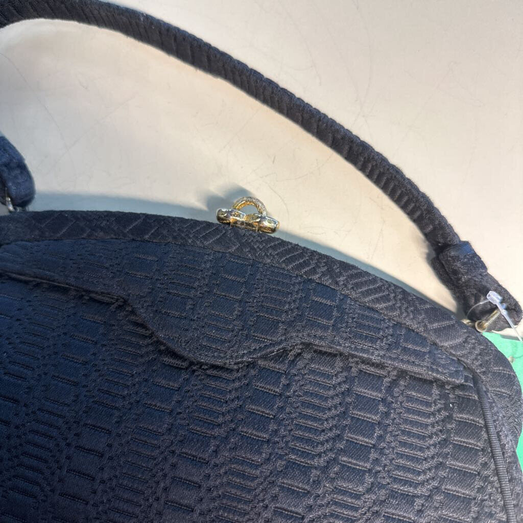 Vintage Lewis Black Textured Print Purse