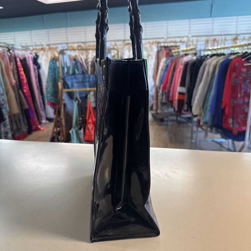 Vintage Black Patent Leather Purse