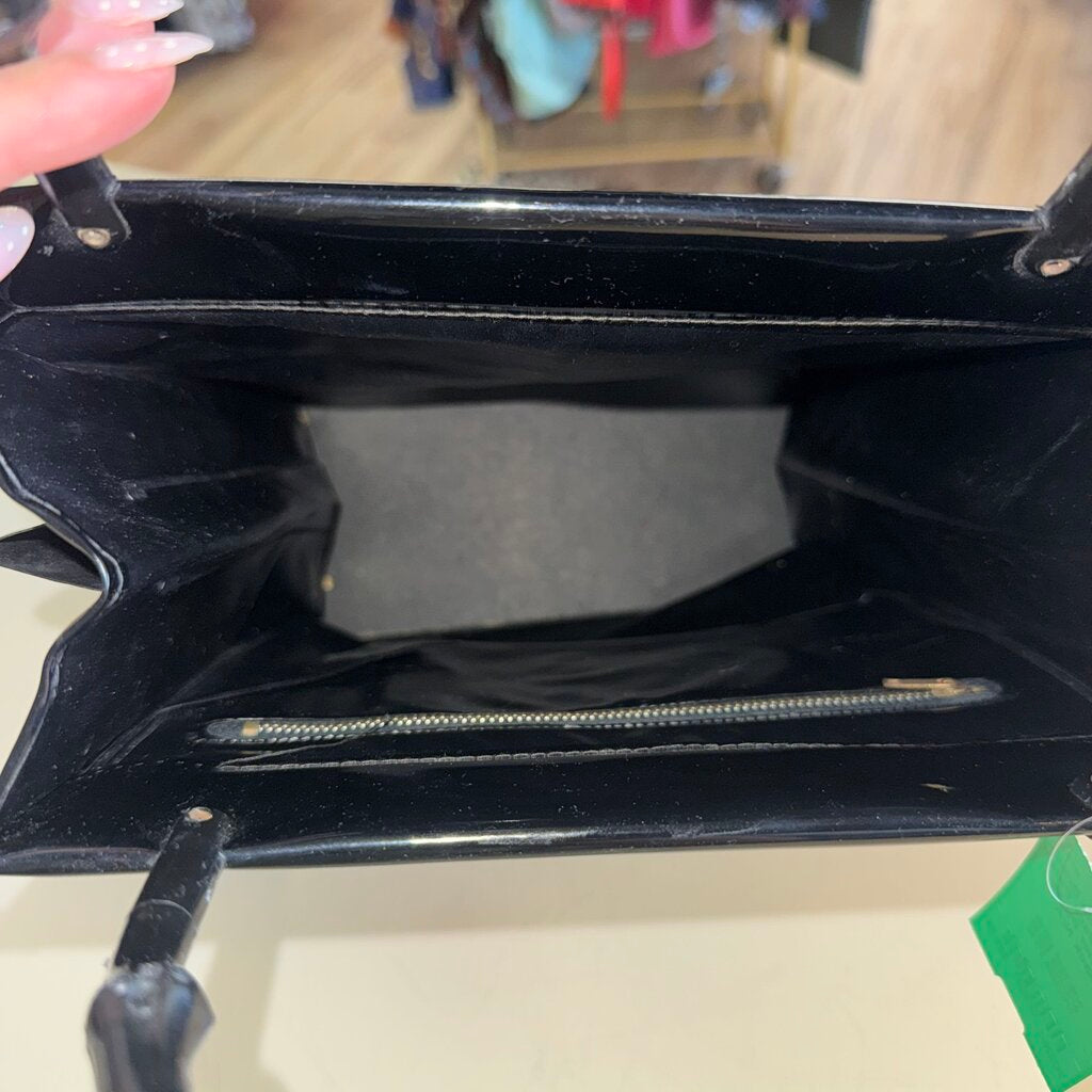 Vintage Black Patent Leather Purse