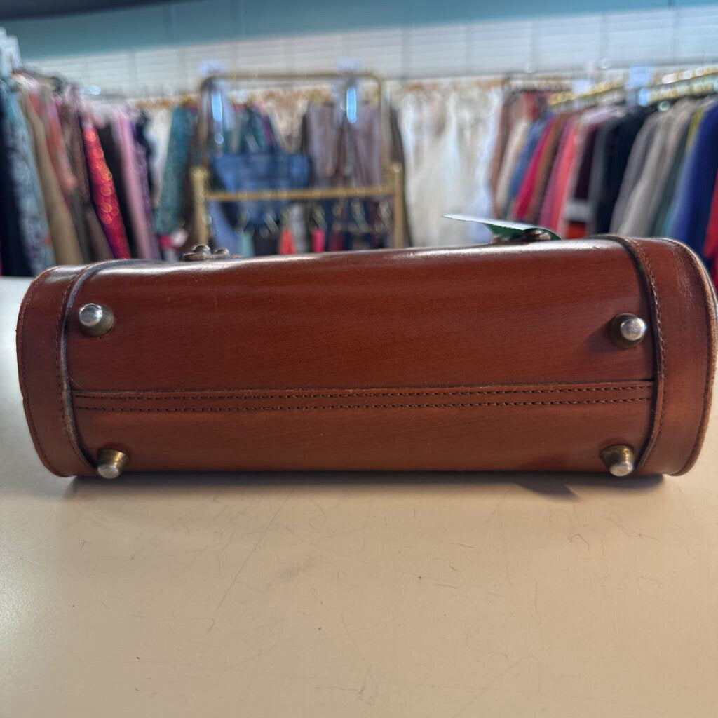 Vintage Burlington Brown Leather Shoulder Purse