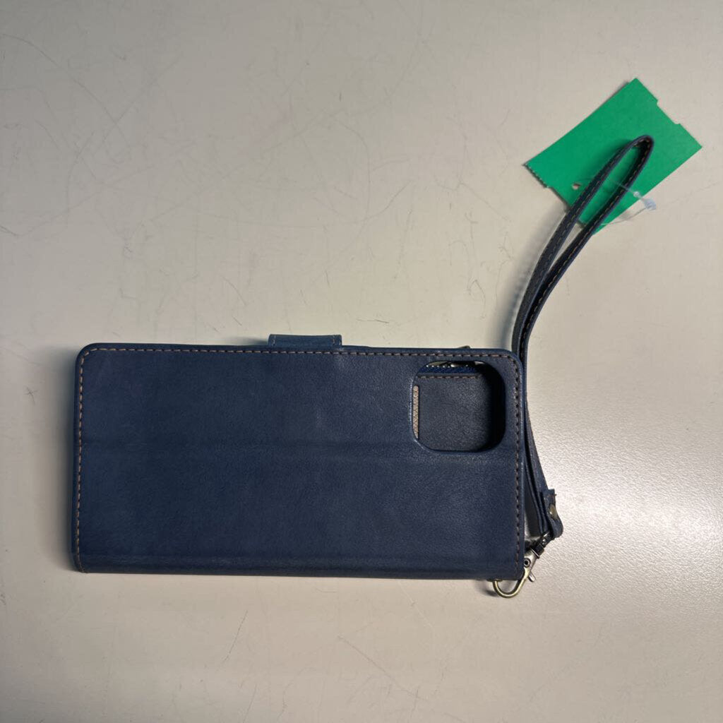 Antsturdy Blue Leather Wallet Phone Case