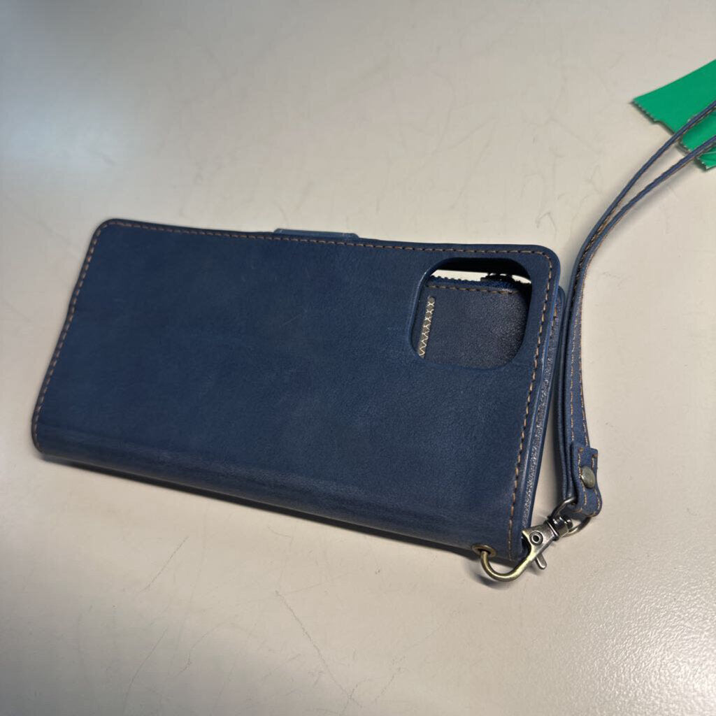 Antsturdy Blue Leather Wallet Phone Case
