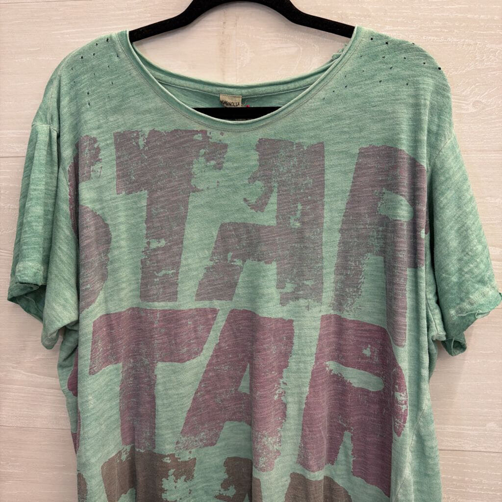 Magnolia Pearl Blue/ Purple Star Graphic Short Sleeve Tee One Size