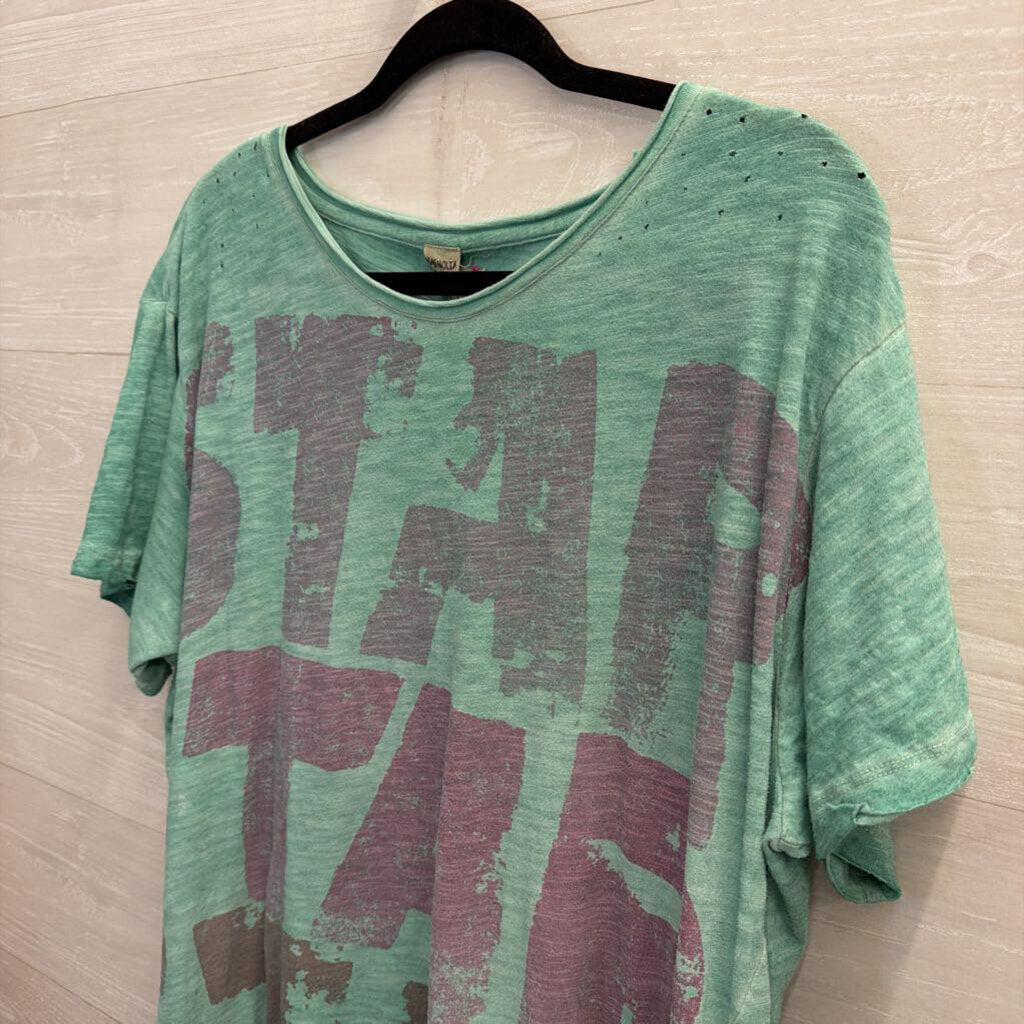 Magnolia Pearl Blue/ Purple Star Graphic Short Sleeve Tee One Size