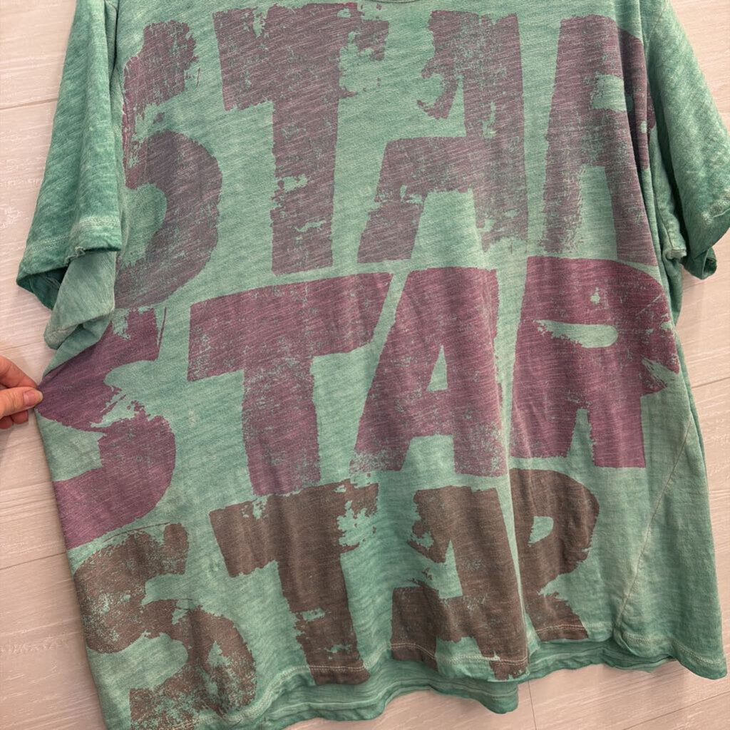 Magnolia Pearl Blue/ Purple Star Graphic Short Sleeve Tee One Size