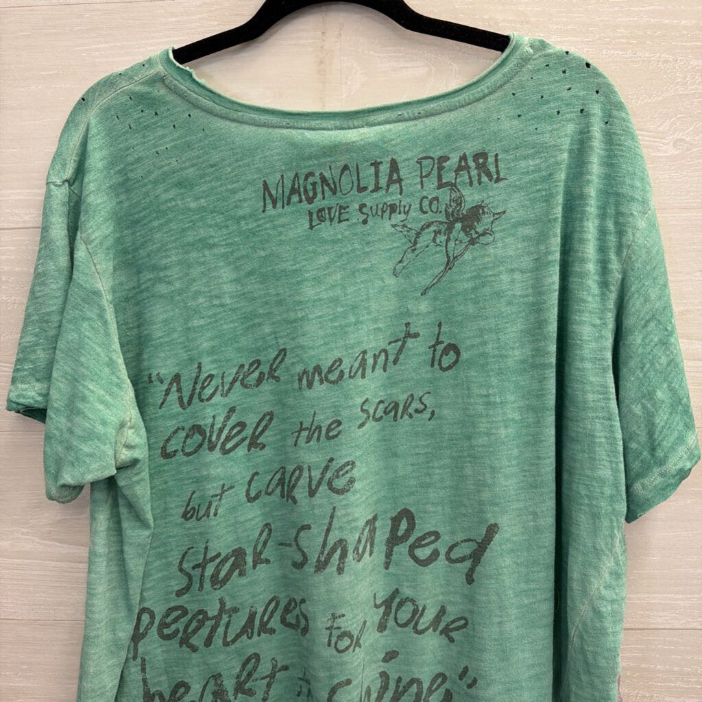 Magnolia Pearl Blue/ Purple Star Graphic Short Sleeve Tee One Size