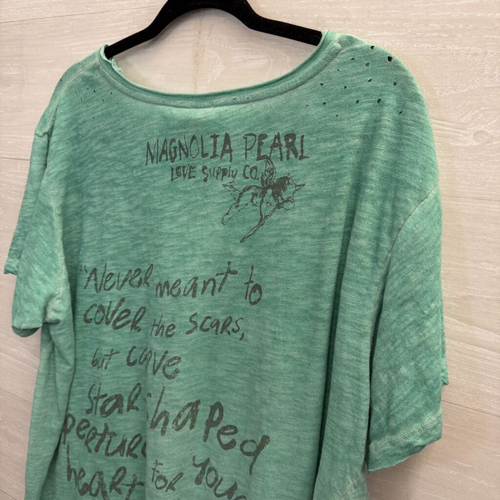 Magnolia Pearl Blue/ Purple Star Graphic Short Sleeve Tee One Size