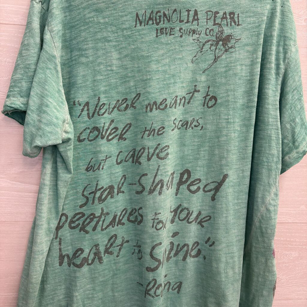 Magnolia Pearl Blue/ Purple Star Graphic Short Sleeve Tee One Size