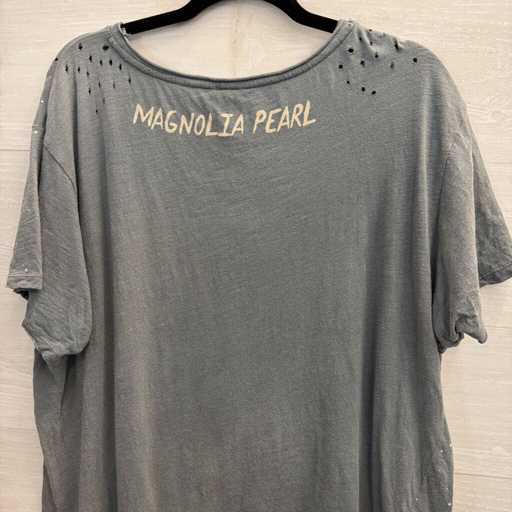Magnolia Pearl Grey/ Beige Swing From The Moon Short Sleeve Tee One Size