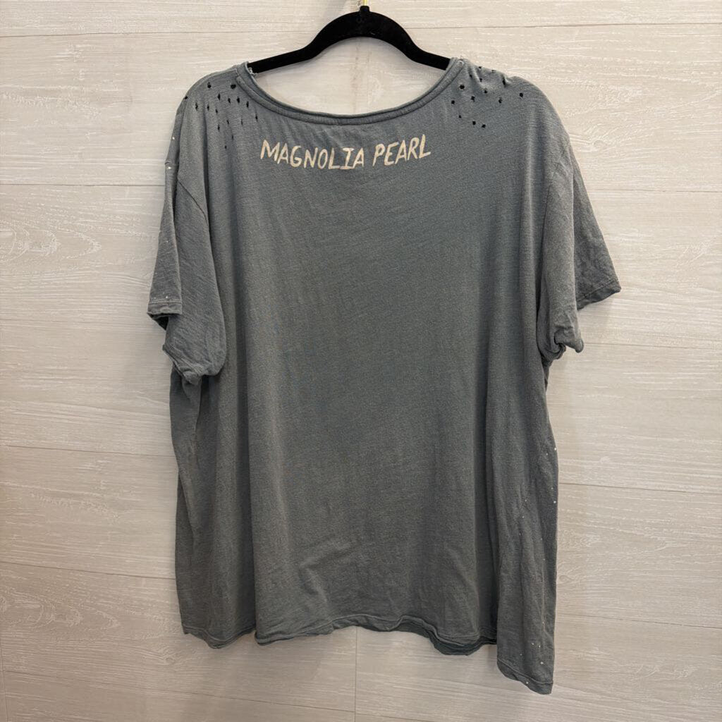 Magnolia Pearl Grey/ Beige Swing From The Moon Short Sleeve Tee One Size