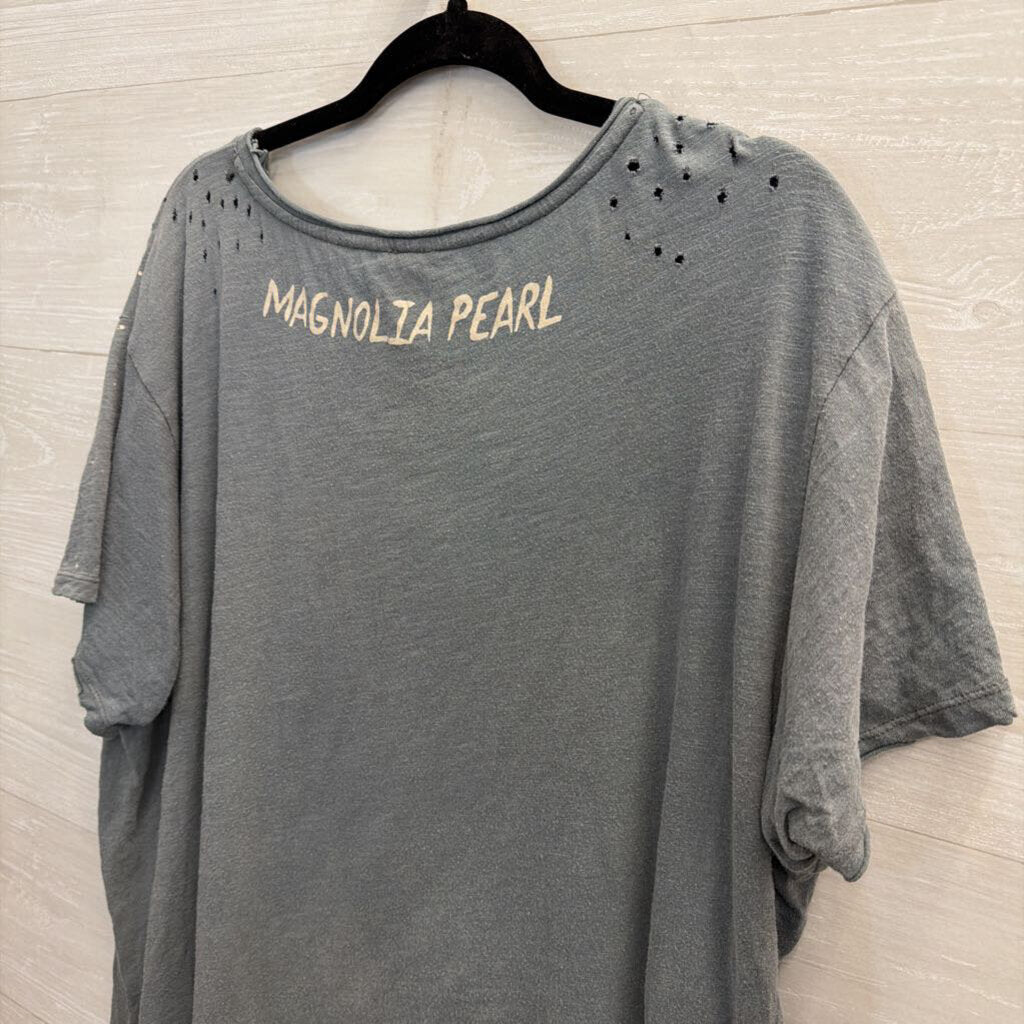 Magnolia Pearl Grey/ Beige Swing From The Moon Short Sleeve Tee One Size
