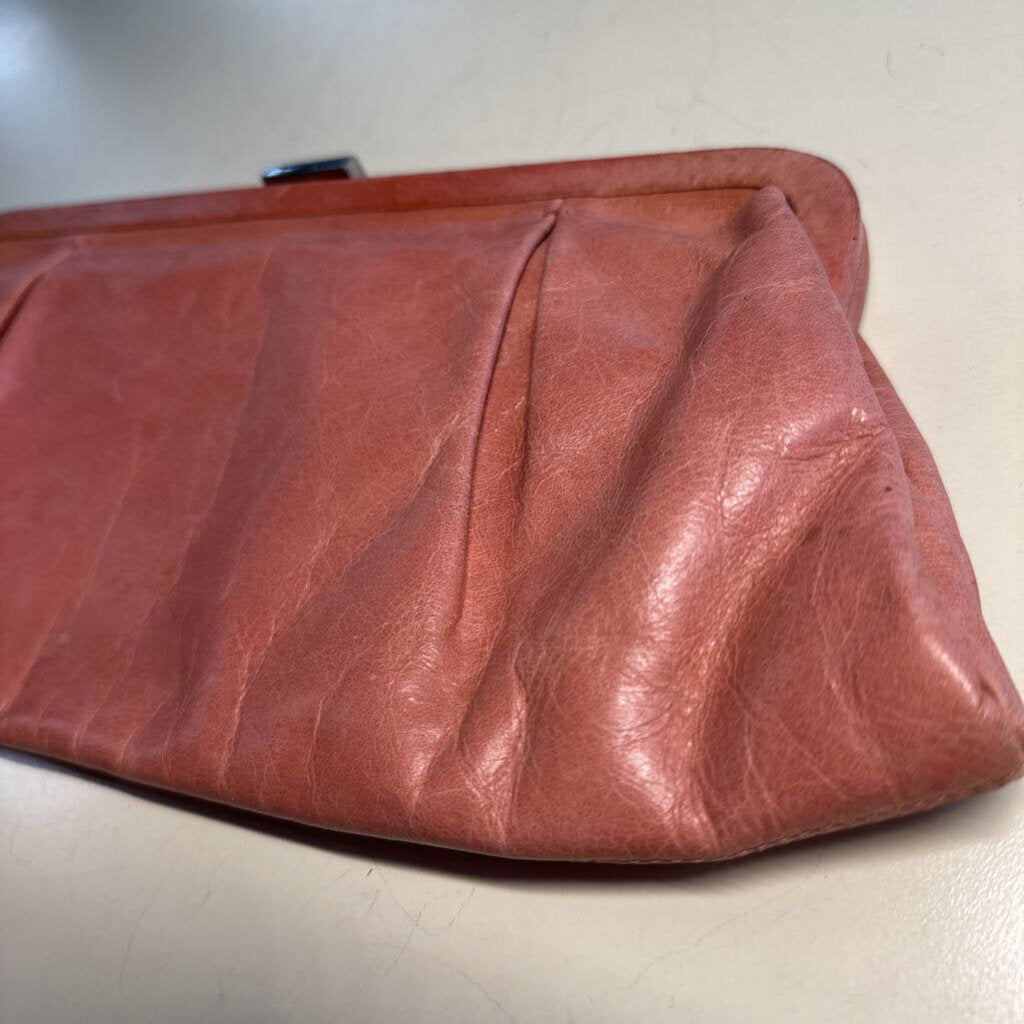 Hobo Pink Leather Clutch Purse