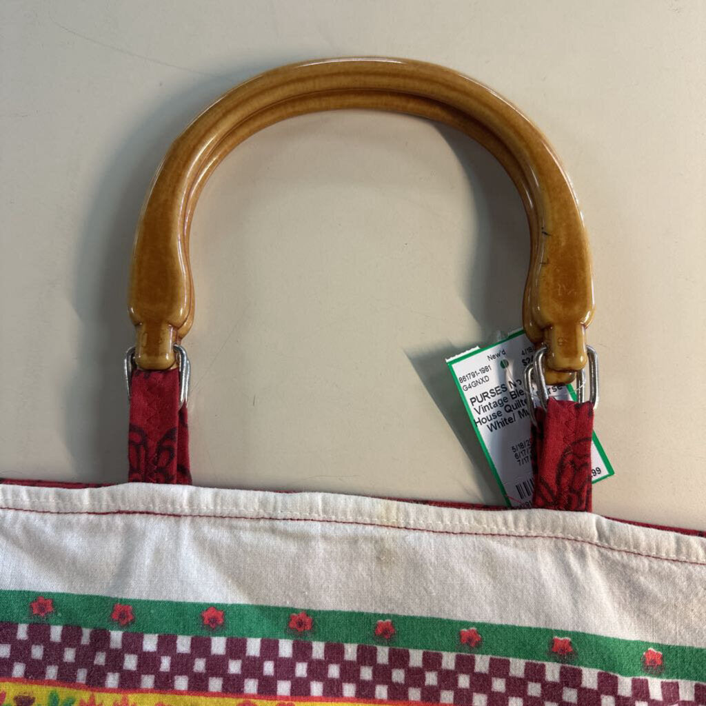 Vintage Bless This House Quilted Purse