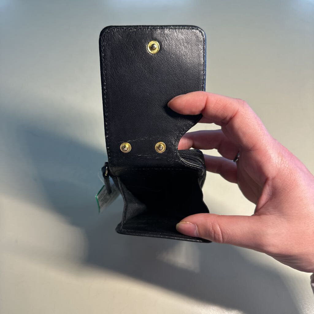 Vintage Etienne Aigner Black Leather Small Case