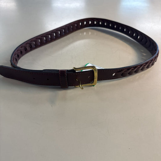 Brown Woven Leather Belt 34