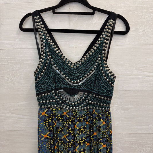 Angie Black/ Multi Studded Print Maxi Dress Medium