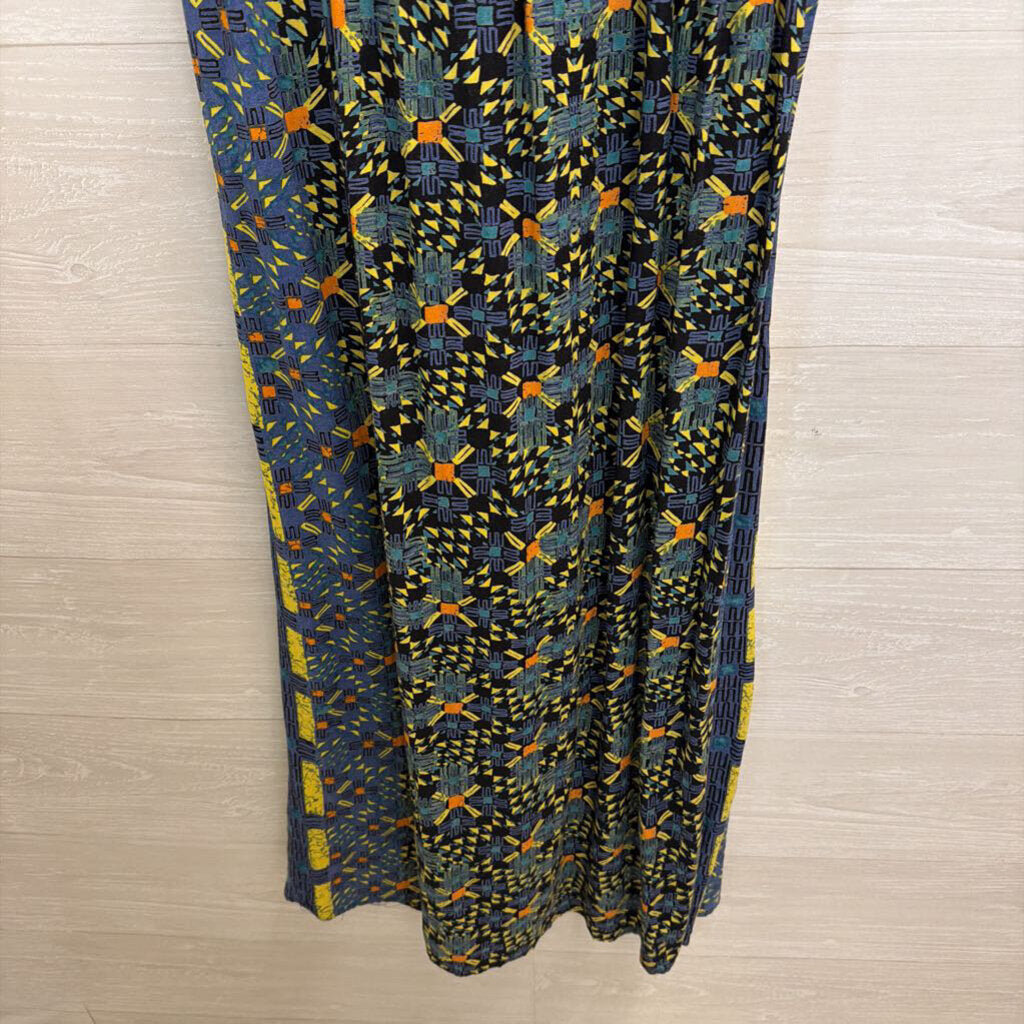 Angie Black/ Multi Studded Print Maxi Dress Medium