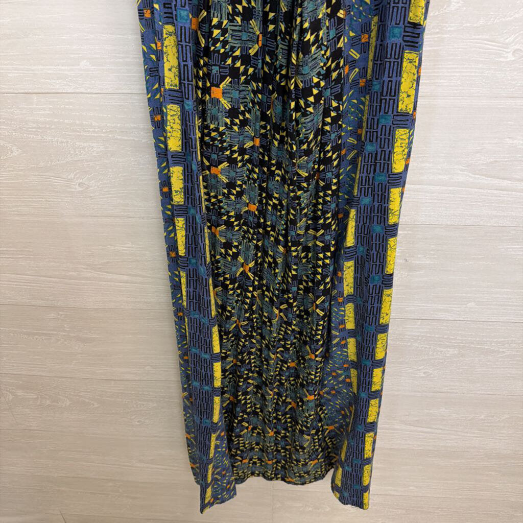 Angie Black/ Multi Studded Print Maxi Dress Medium
