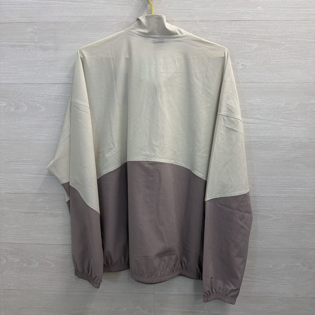 Under Armour White/ Grey Oversized Half Zip Pullover Extra Large