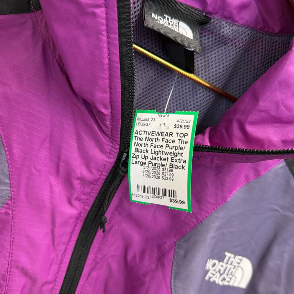 The North Face Purple/ Black Lightweight Zip Up Jacket Extra Large