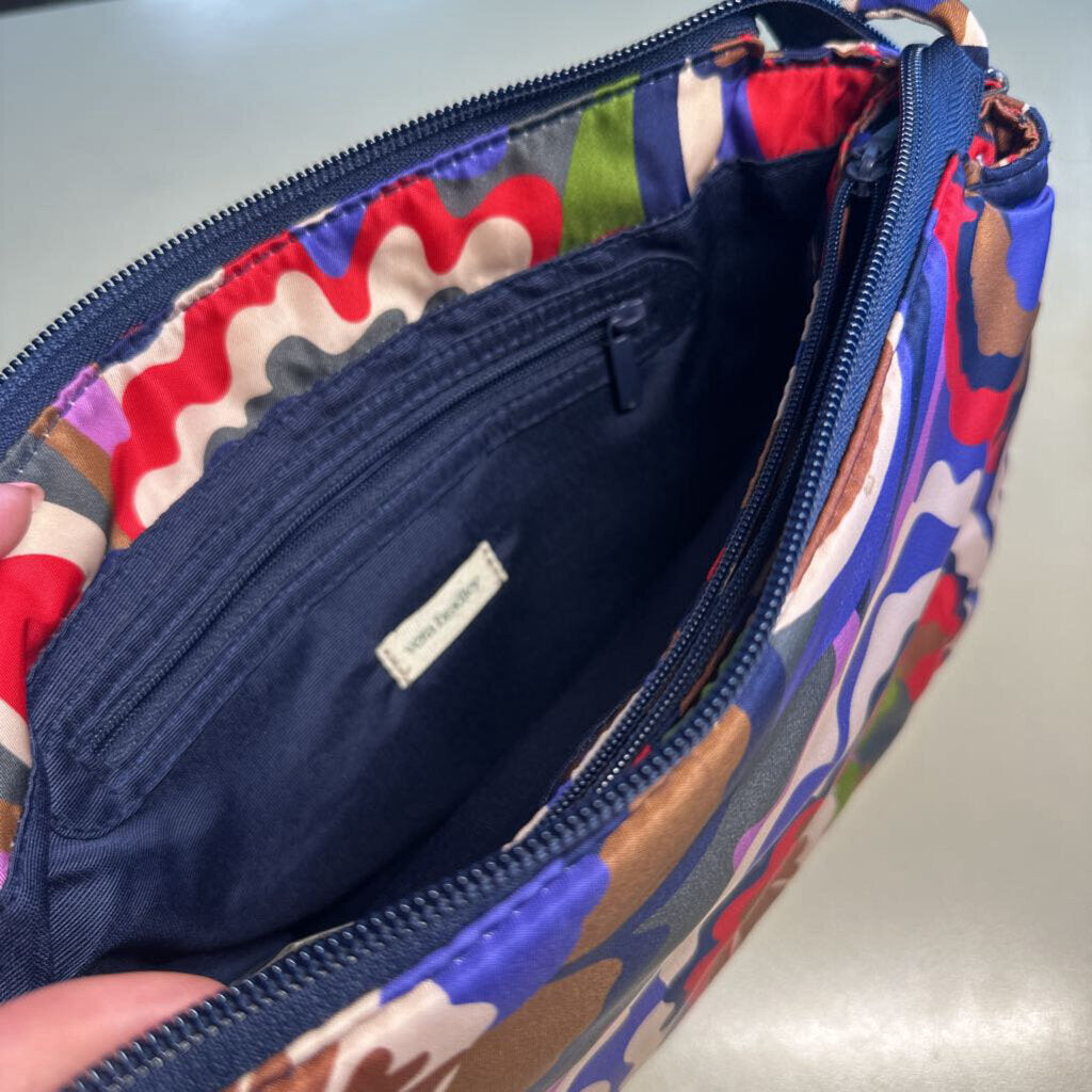 Vera Bradley Blue/ Multi Astoria Nylon Purse