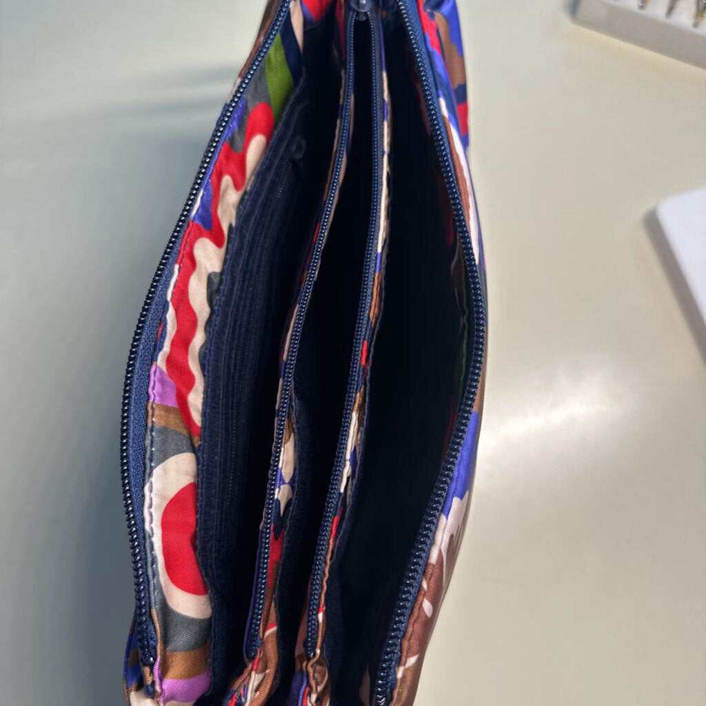 Vera Bradley Blue/ Multi Astoria Nylon Purse