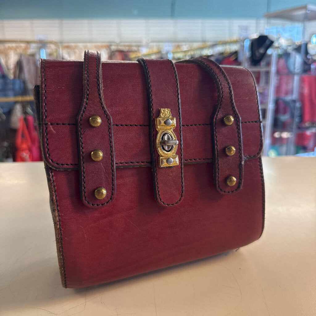 Vintage Marcolino John Romain Red Leather Small Purse