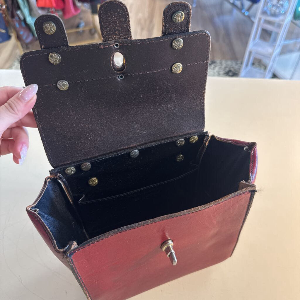 Vintage Marcolino John Romain Red Leather Small Purse